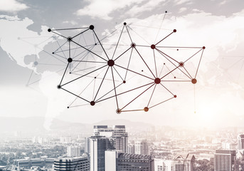 Modern city and social net as concept for global networking