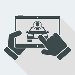 Chauffeur service flat icon