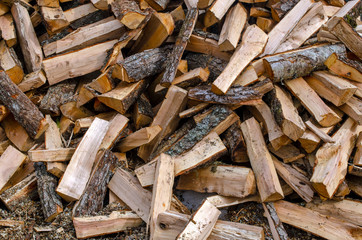 chopped wood for the stove