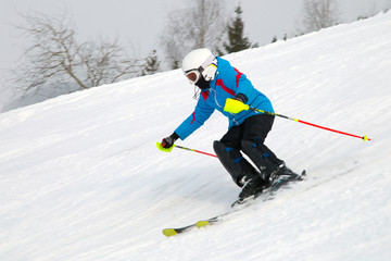 skier on mountain slope
