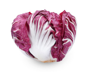 Obraz premium Fresh red radicchio isolated on white background