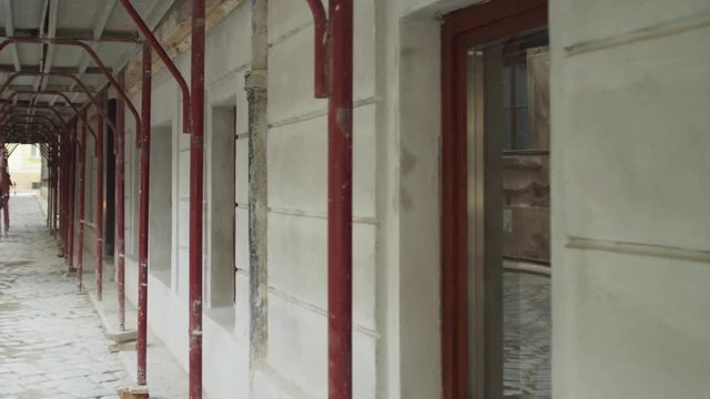 old medieval buildings restored