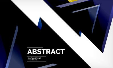 Tech futuristic geometric 3d shapes, minimal abstract background