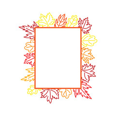 Vector background with red, orange, brown and yellow autumn leaves.