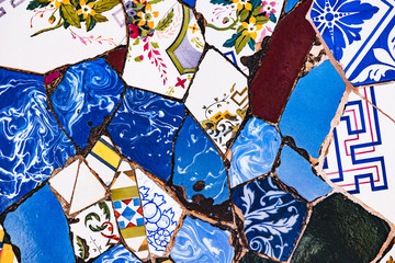 Arrière plan carrelage aux motifs colorés