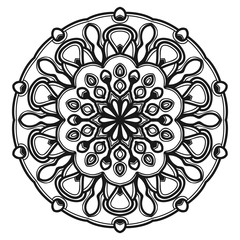 mandala flower illustration vector