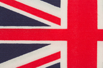 Fototapeta na wymiar square napkin with united kingdom flag printed on it