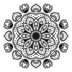 mandala flower illustration vector