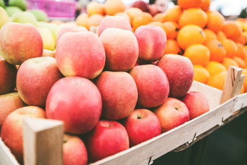  apples ready for sale at local farmers market
