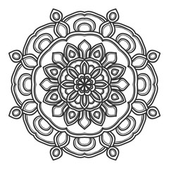 mandala flower illustration vector