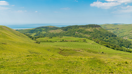 Fototapeta na wymiar View from Panorama Walk across Corlan Fraith, near Aberdovey, Gwynedd, Wales, UK