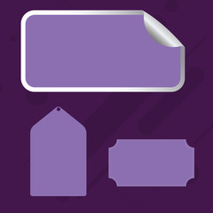 Blank Color Label, Self Adhesive Sticker with Border, Bended Corner and Tag Copy Space design Empty template text for Ad, promotion, poster, flyer, web banner, article