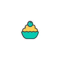 Cupcake icon design. Gastronomy icon vector design