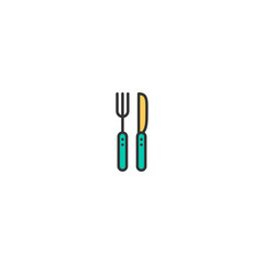 Cutlery icon design. Gastronomy icon vector design