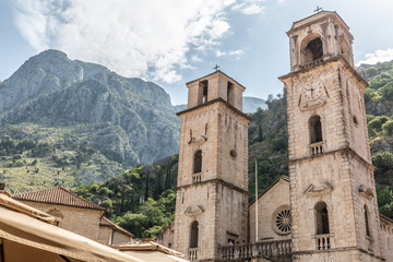 Fototapeta na wymiar Cathedral of St. Tryphon in Kotor, Montenegro