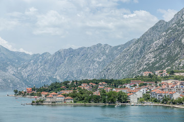 Fototapeta na wymiar Kotor Bay landscape Montenegro summer season
