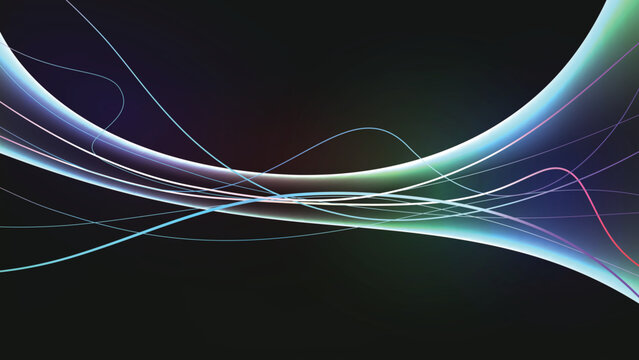 Data connection line wave abstract technology