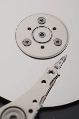 Opened hard disk drive