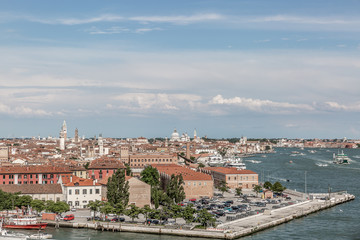 Fototapeta premium Aerial view of a part of Venice, one of the most beautiful cities in the world