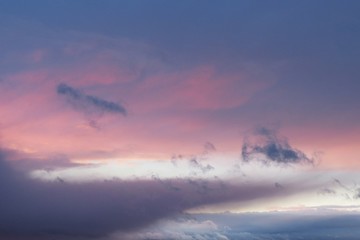 Pink burgundy sunset in the sky, natural background
