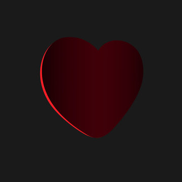 Red neon heart