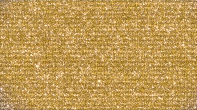Golden glitter background and sparkles animation 4k