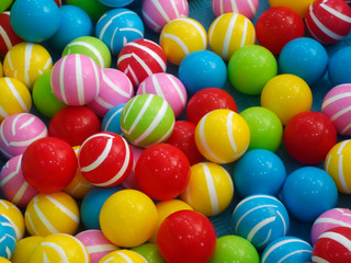Colorful, striped balls - let kids play