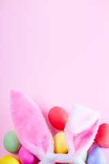 Easter scene with rabbit ears