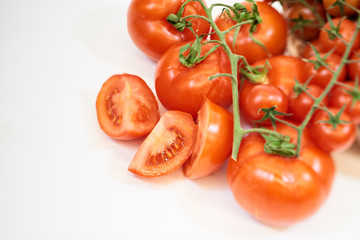 tomatoes isolated over white background
