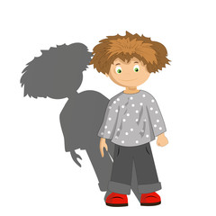 funny boy isolated object