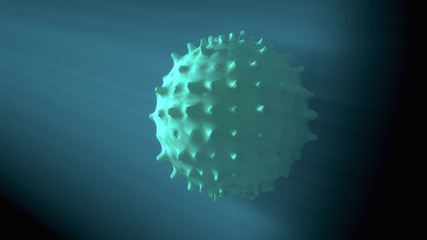3d render virus concept illustration