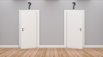 3d render. Doors decission