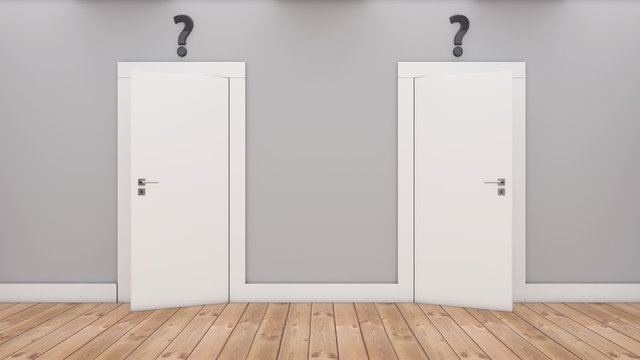 3d render. Doors decission