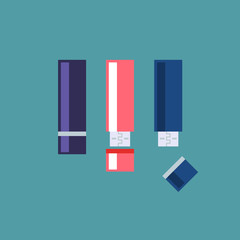 USB stick drive, memory stick, vector illustration in flat design