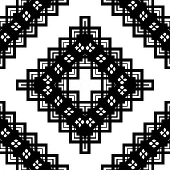 Obraz premium Design seamless monochrome geometric pattern