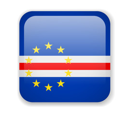 Cape Verde flag bright square icon. Vector Illustration
