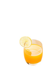 orange juice on isolate background texture
