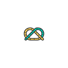 Pretzel icon design. Gastronomy icon vector design