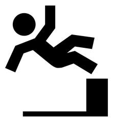 Fall Off Ledge Vector Icon