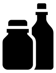 Glass Jar Bottle Recyclables Vector Icon