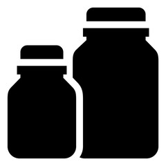 Glass Jars Recyclables Vector Icon