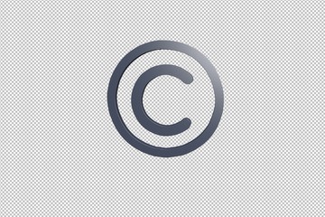 Illustration of Copyrighted on transparent background
