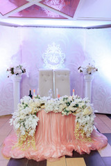 beautiful and rich bridal decor in the restaurant 1
