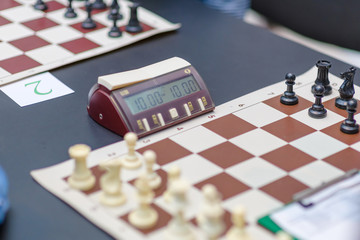 Children's chess tournament under the patronage of world champion Sergey Karyakina. Moscow. Russia