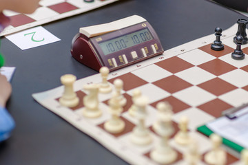 Children's chess tournament under the patronage of world champion Sergey Karyakina. Moscow. Russia