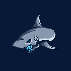 Shark Esport Mascot Logo Template