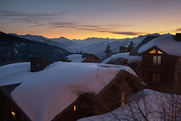 Fin de journée à La Rosière