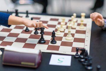 Children's chess tournament under the patronage of world champion Sergey Karyakina. Moscow. Russia
