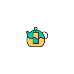 Fototapeta premium Teapot icon design. Gastronomy icon vector design