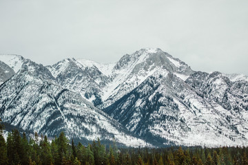 Banff mountains in winter